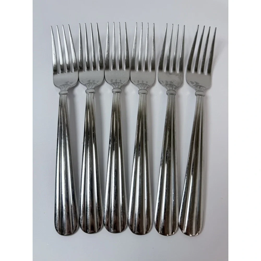 Set Of 6 Oneida USA UNITY Stainless‎ Flatware Dinner Forks #2